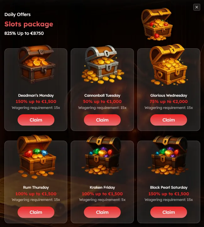 hook casino daily offers